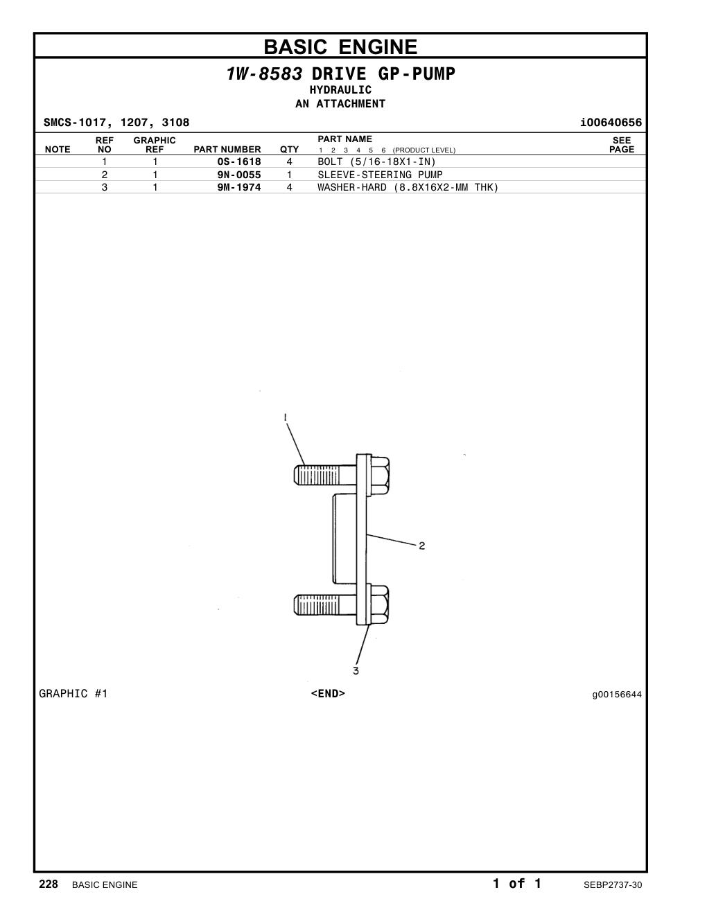 0S-1618 - BOLT (5/16-18X1-IN)