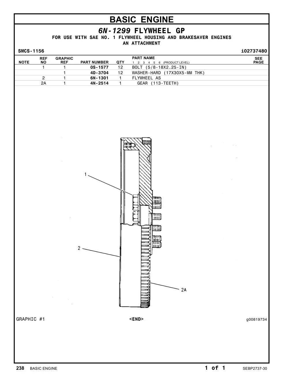 6N-1301 - FLYWHEEL AS