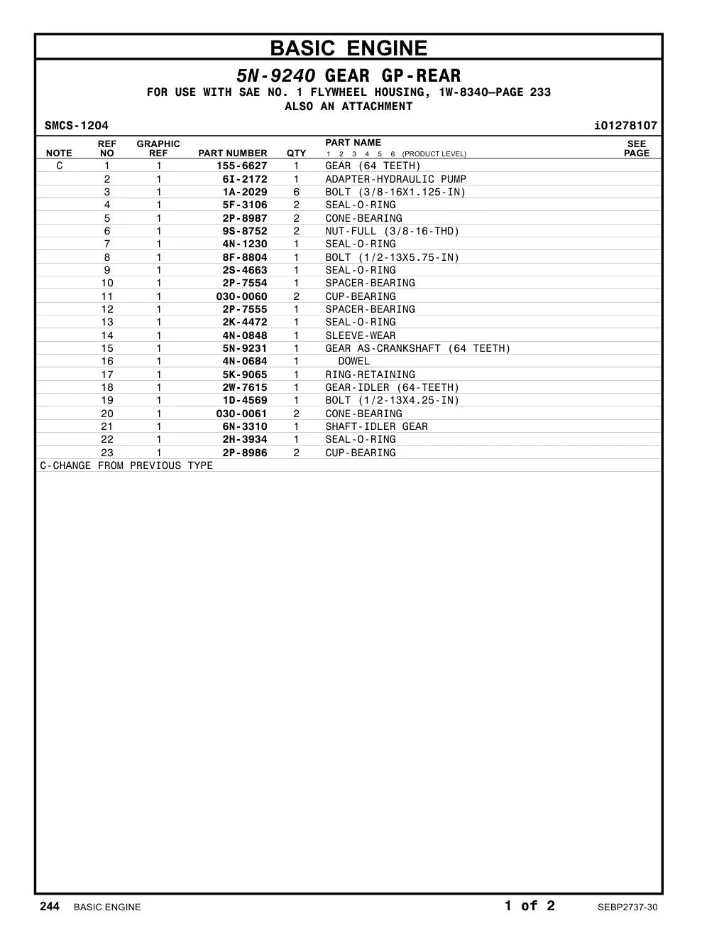 155-6627 - GEAR (64 TEETH)