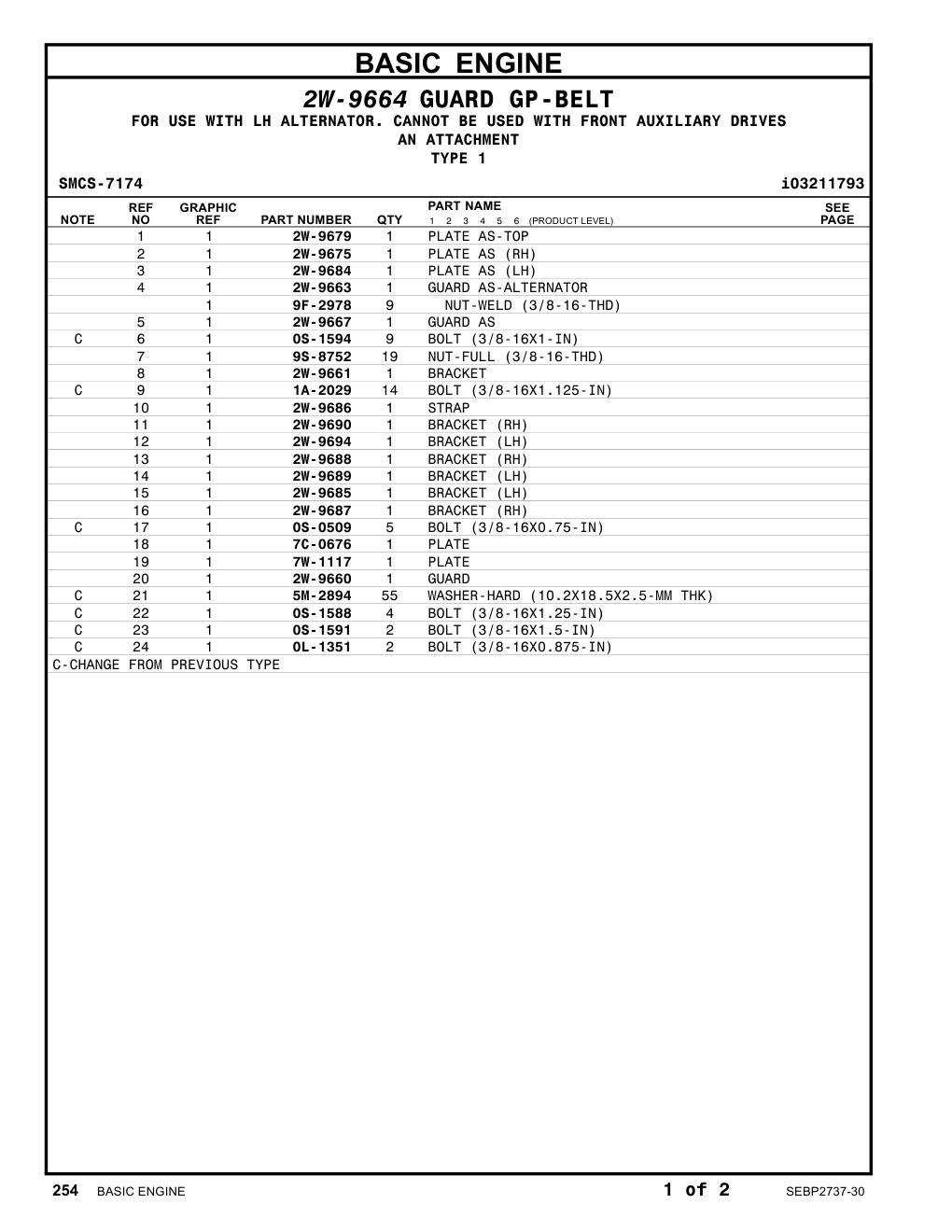 7C-0676 PLATE CAT parts manual diagram