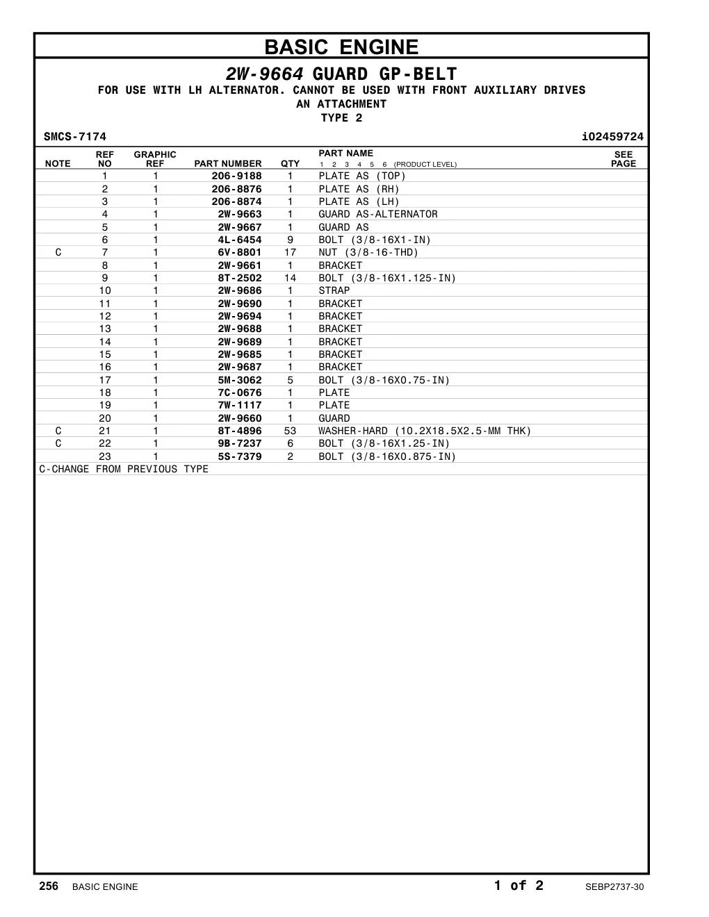 9B-7237 - BOLT (3/8-16X1.25-IN)