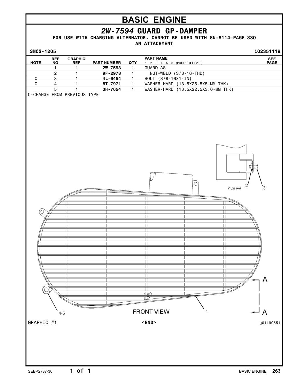 2W-7593 GUARD AS CAT parts manual diagram