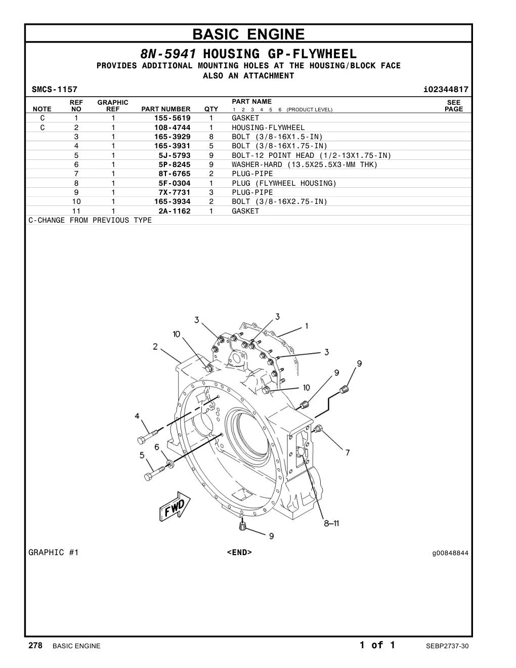 108-4744 - HOUSING-FLYWHEEL