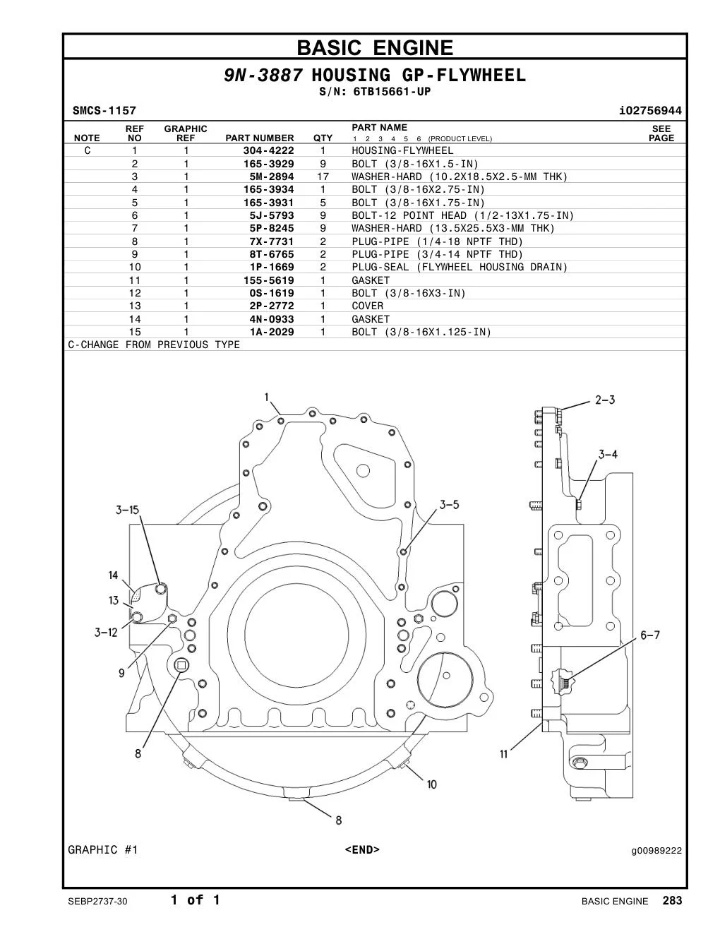 304-4222 - HOUSING-FLYWHEEL