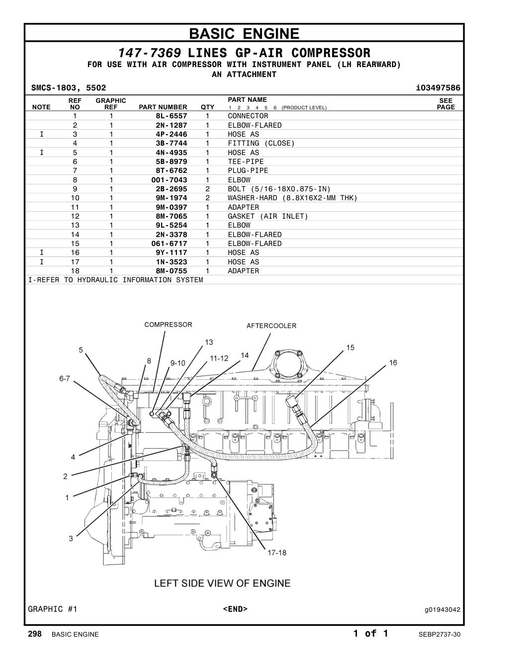 061-6717 ELBOW-FLARED CAT parts manual diagram