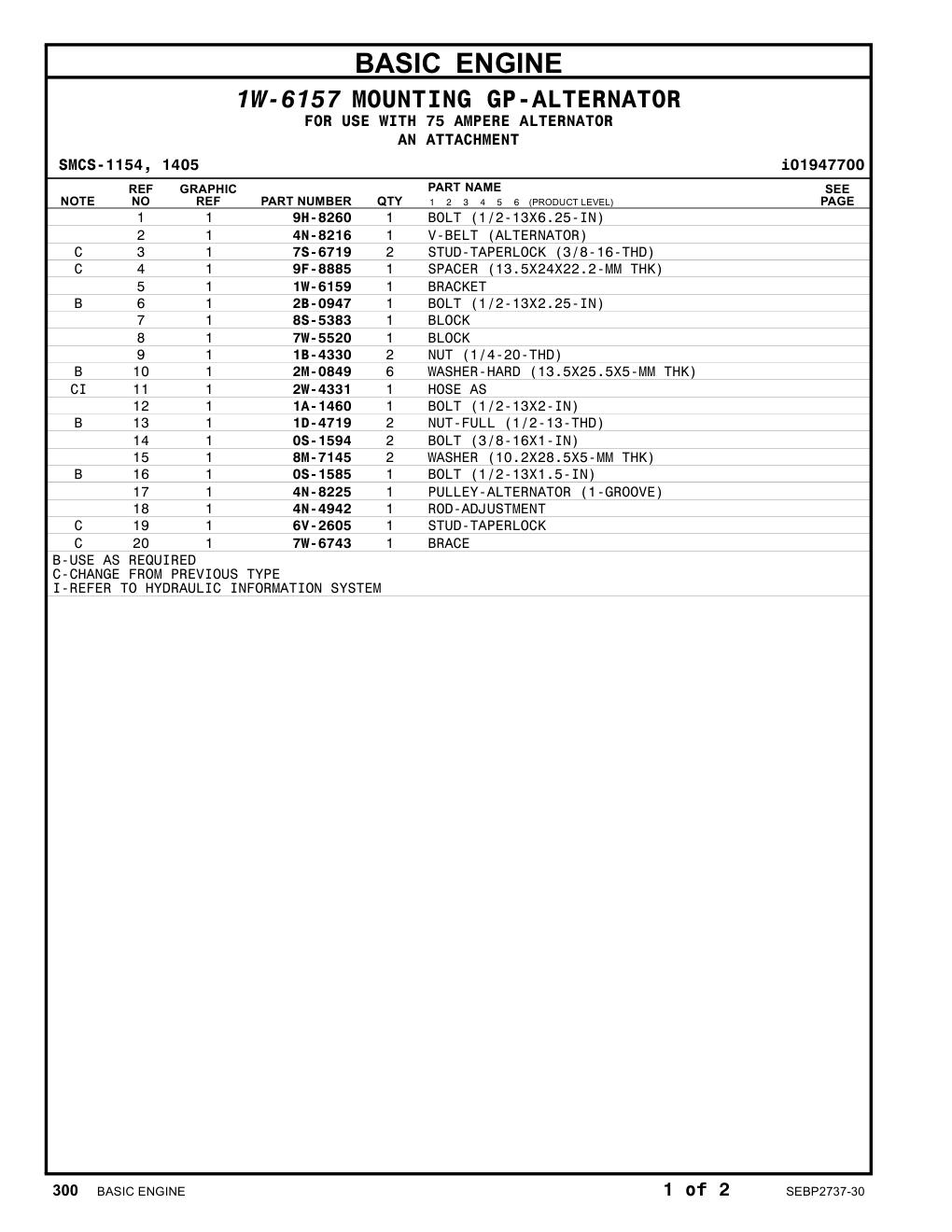 1W-6159 BRACKET CAT parts manual diagram
