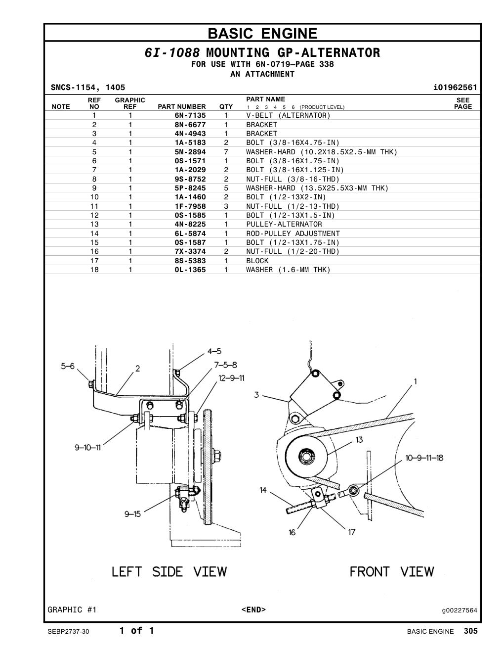 6L-5874 ROD-PULLEY ADJUSTMENT CAT parts manual diagram