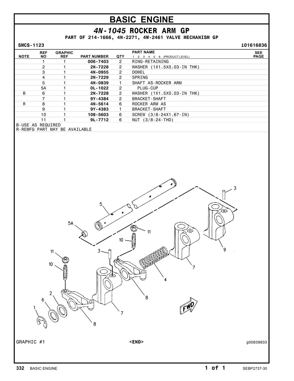 108-5603 SCREW (3/8-24X1.67-IN) CAT parts manual diagram