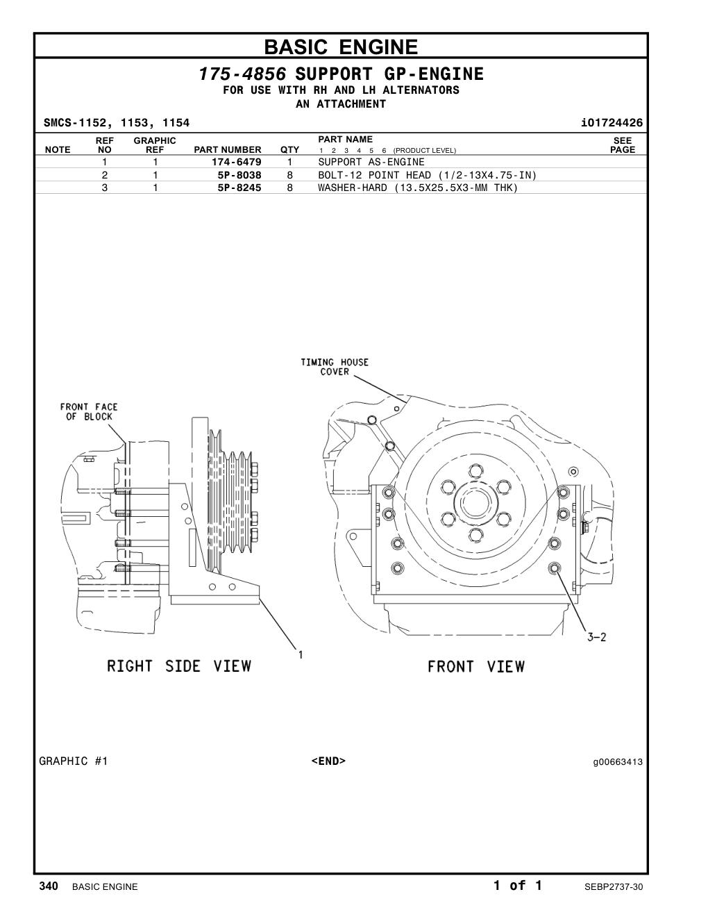 174-6479 SUPPORT AS-ENGINE CAT parts manual diagram