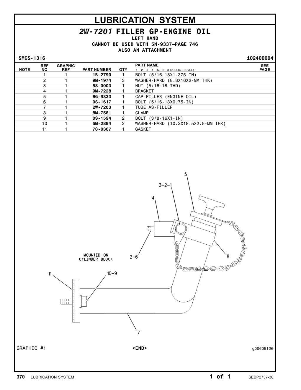 2W-7203 - TUBE AS-FILLER