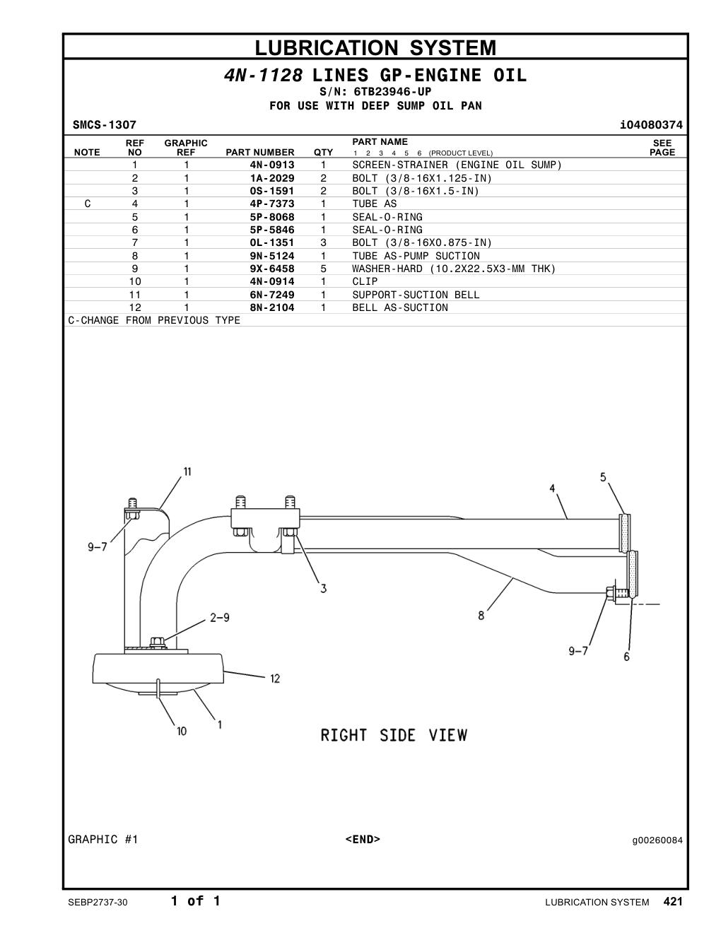 5P-5846 SEAL-O-RING · S/N 6TB23946-UP CAT parts manual diagram