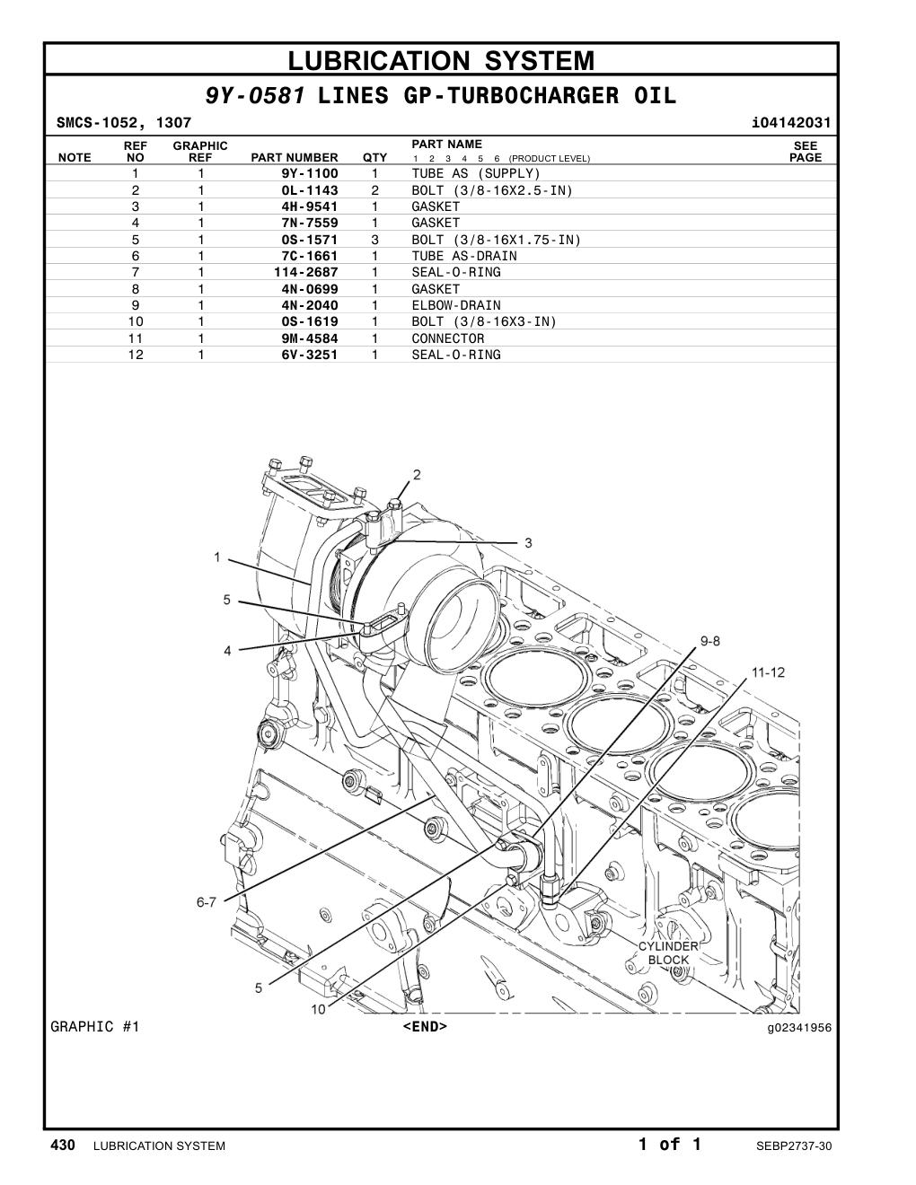 4H-9541 GASKET CAT parts manual diagram
