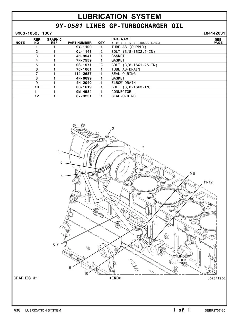 6V-3251 SEAL-O-RING CAT parts manual diagram