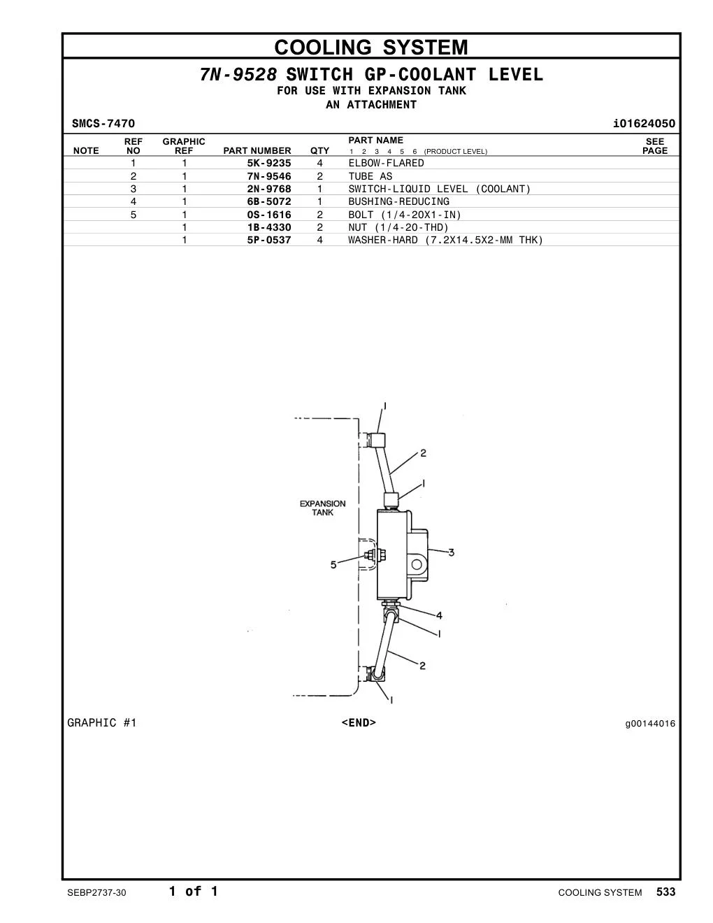 2N-9768 - SWITCH-LIQUID LEVEL (COOLANT)