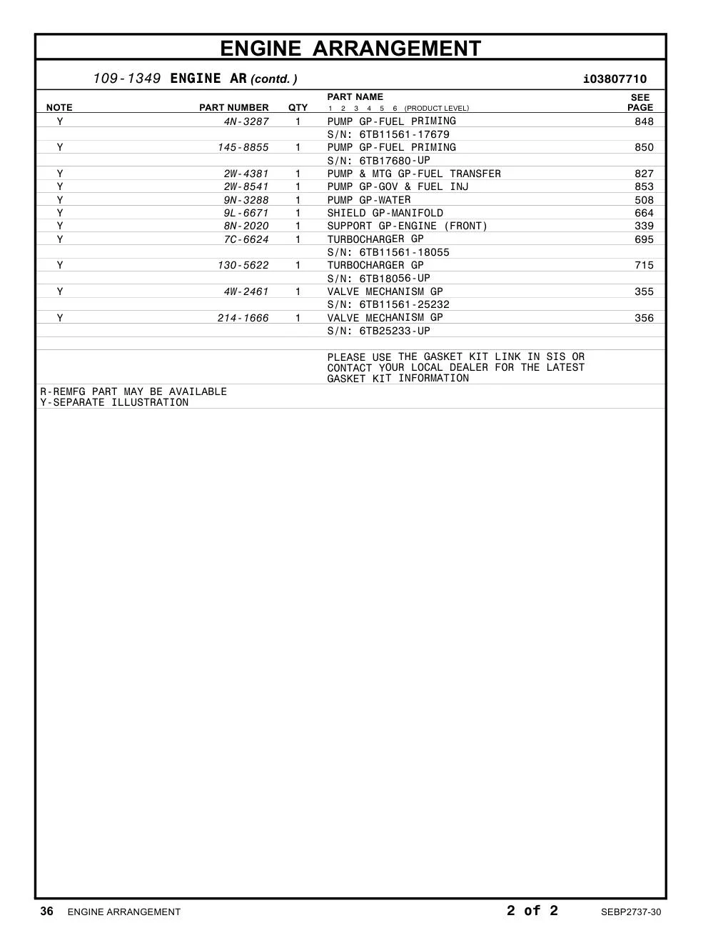 130-5622 - TURBOCHARGER GP S/N: 6TB18056-UP