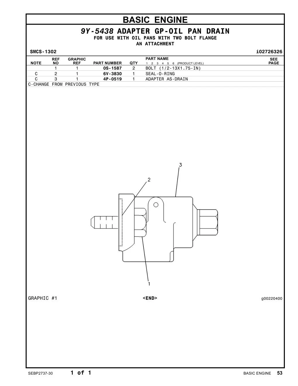 4P-0519 - ADAPTER AS-DRAIN