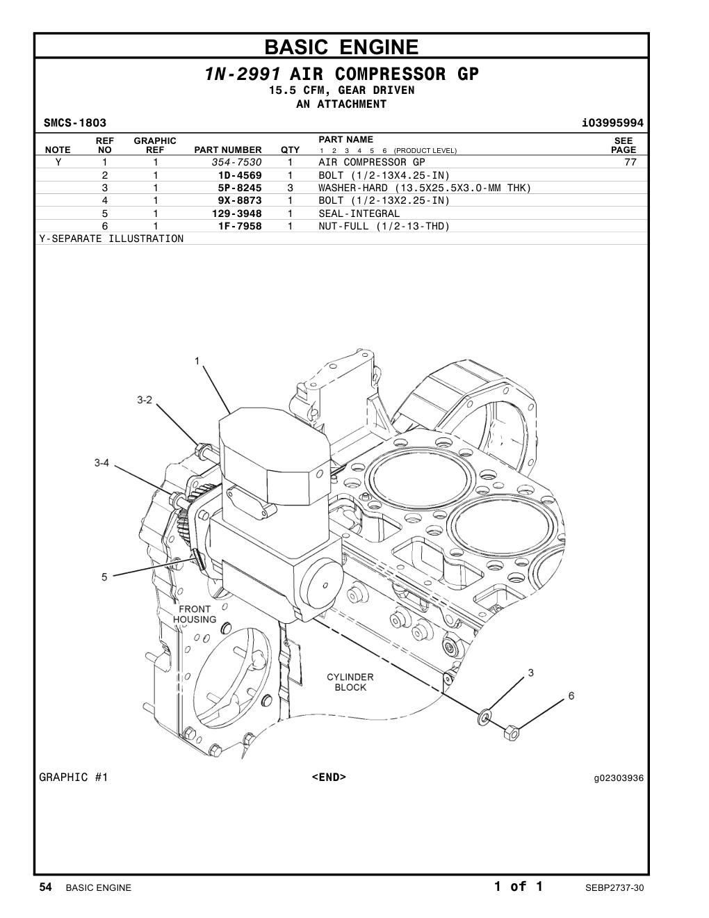 1D-4569 BOLT (1/2-13X4.25-IN) CAT parts manual diagram