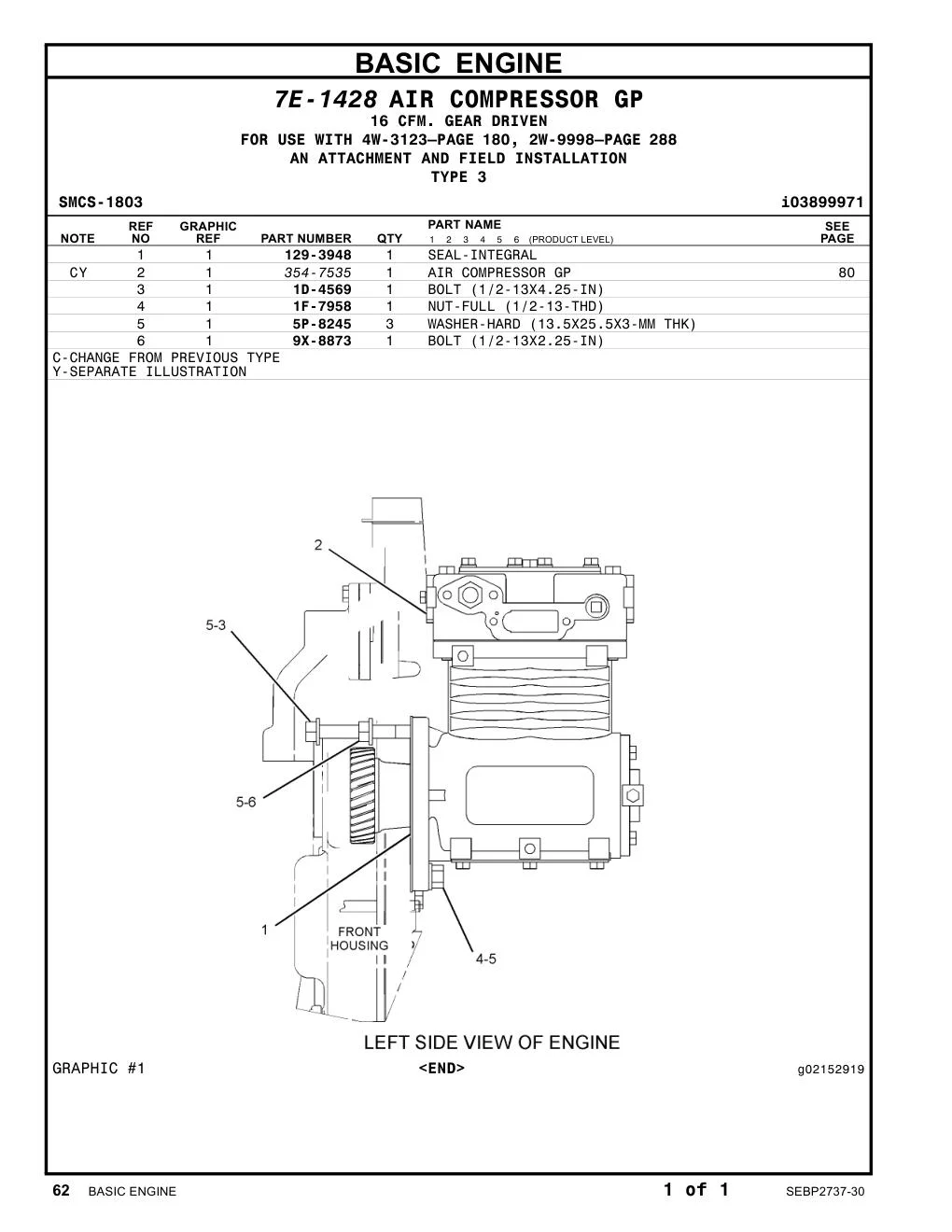 354-7535 - AIR COMPRESSOR GP