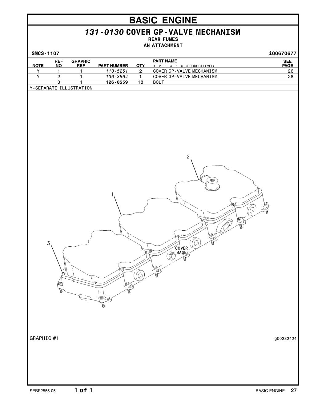 126-0559 BOLT CAT parts manual diagram