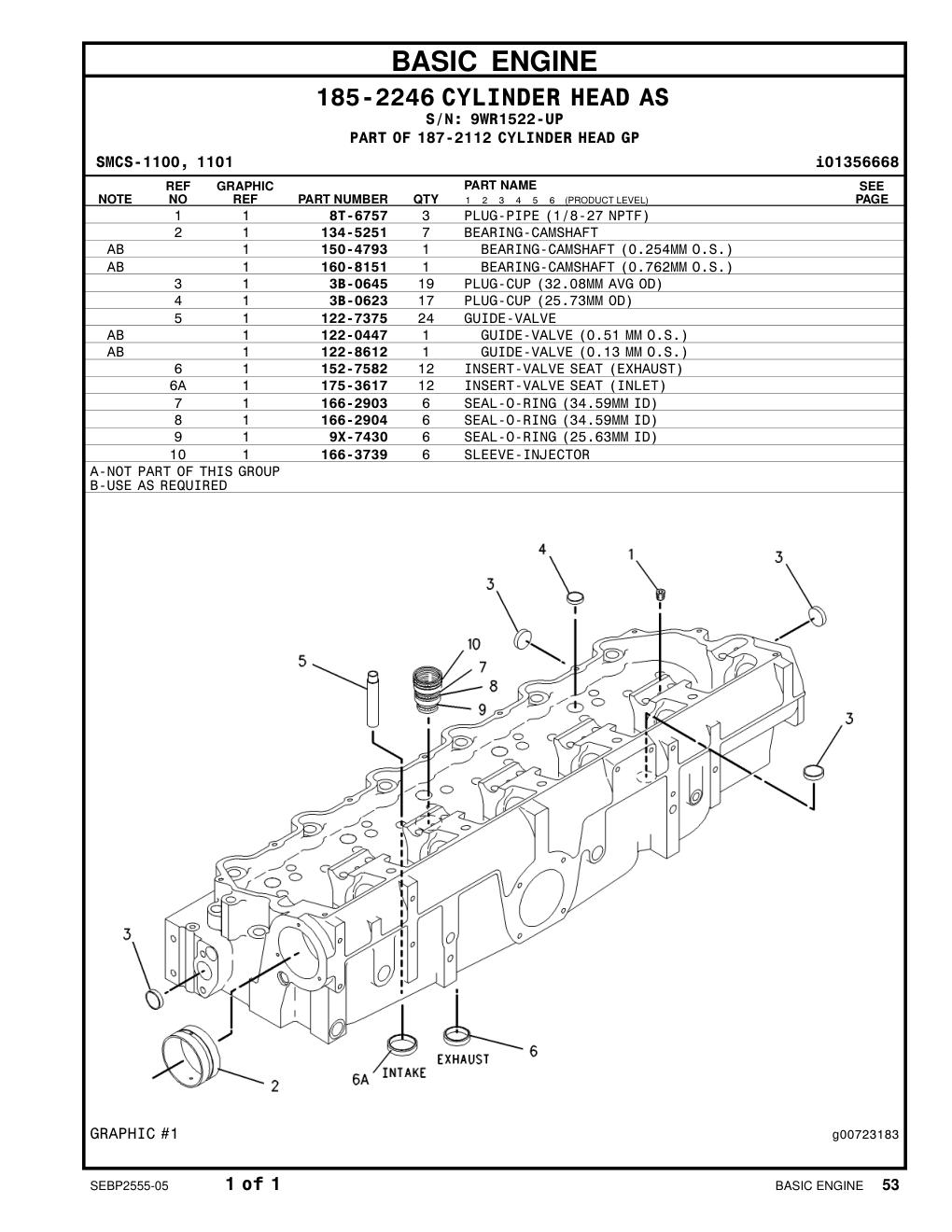 166-2904 SEAL-O-RING · S/N 9WR1522-UP CAT parts manual diagram