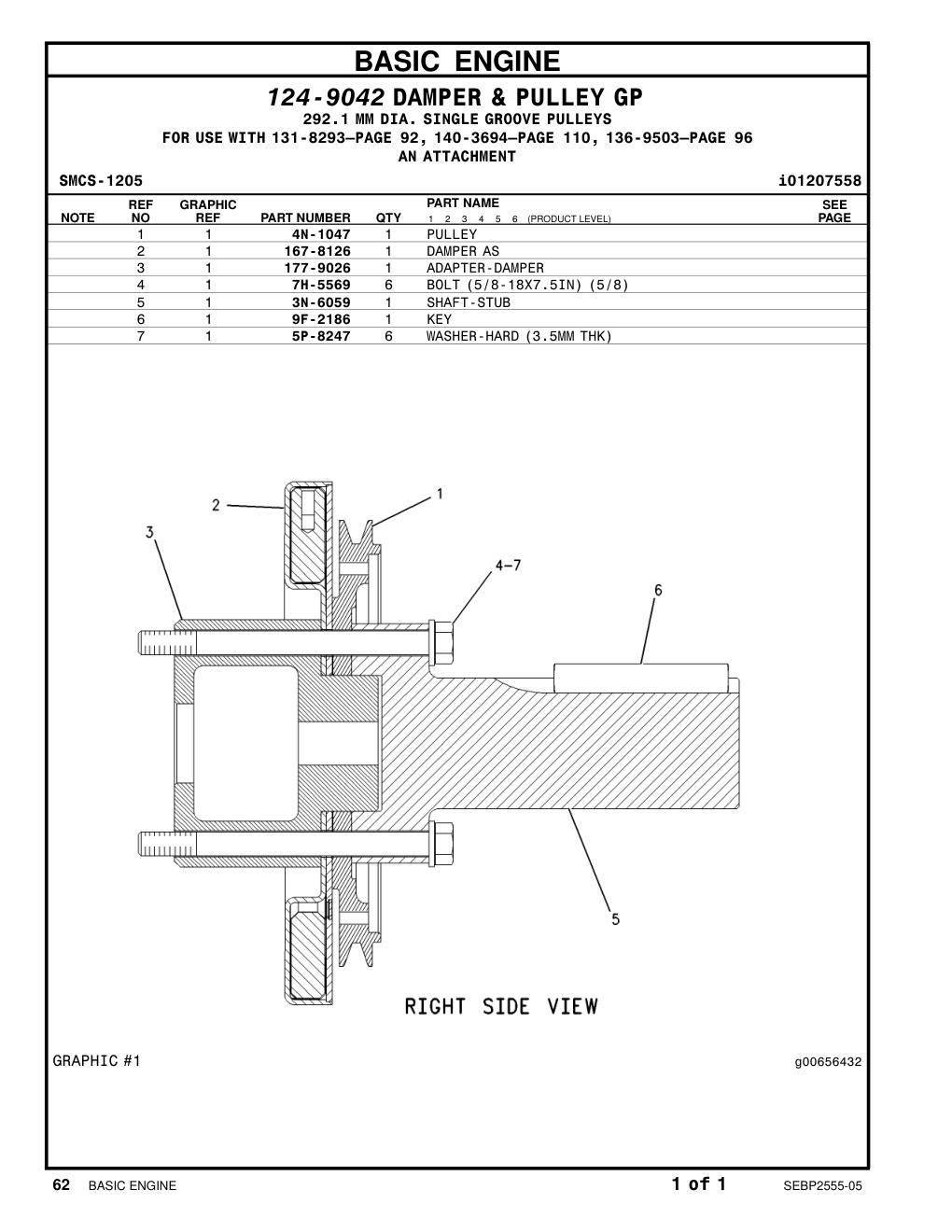 7H-5569 BOLT (5/8-18X7.5-IN) CAT parts manual diagram
