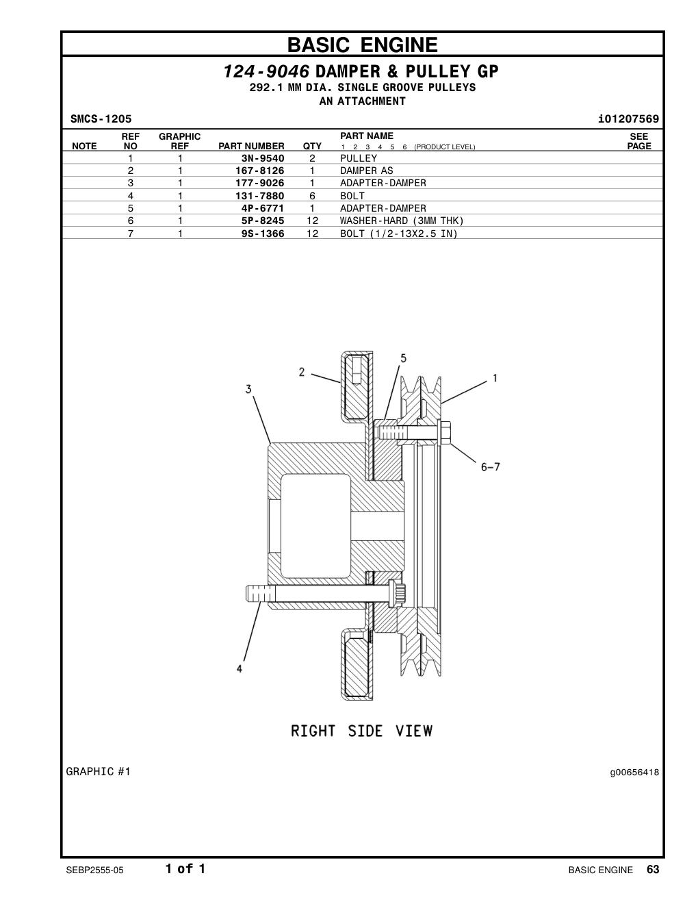 4P-6771 ADAPTER-DAMPER CAT parts manual diagram