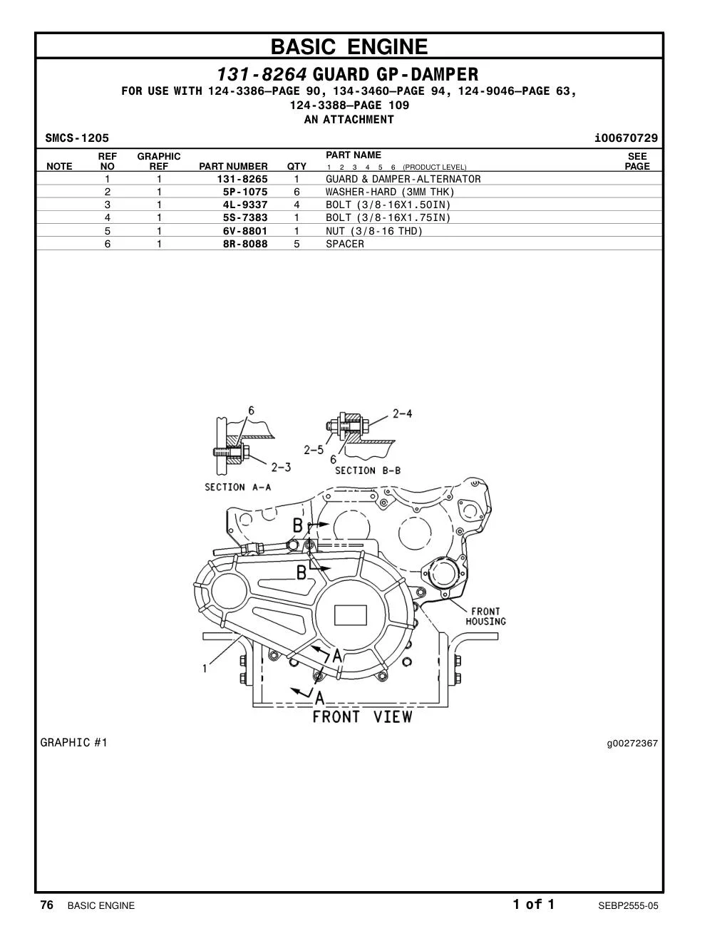 6V-8801 - NUT (3/8-16 THD)