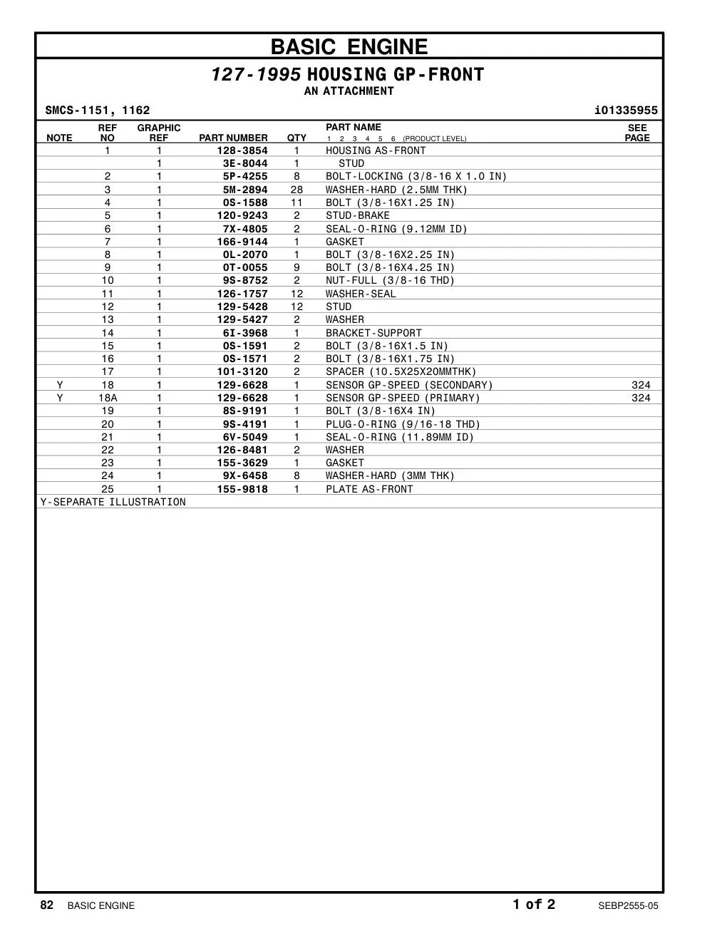 101-3120 SPACER (10.5X25X20-MM THK) CAT parts manual diagram