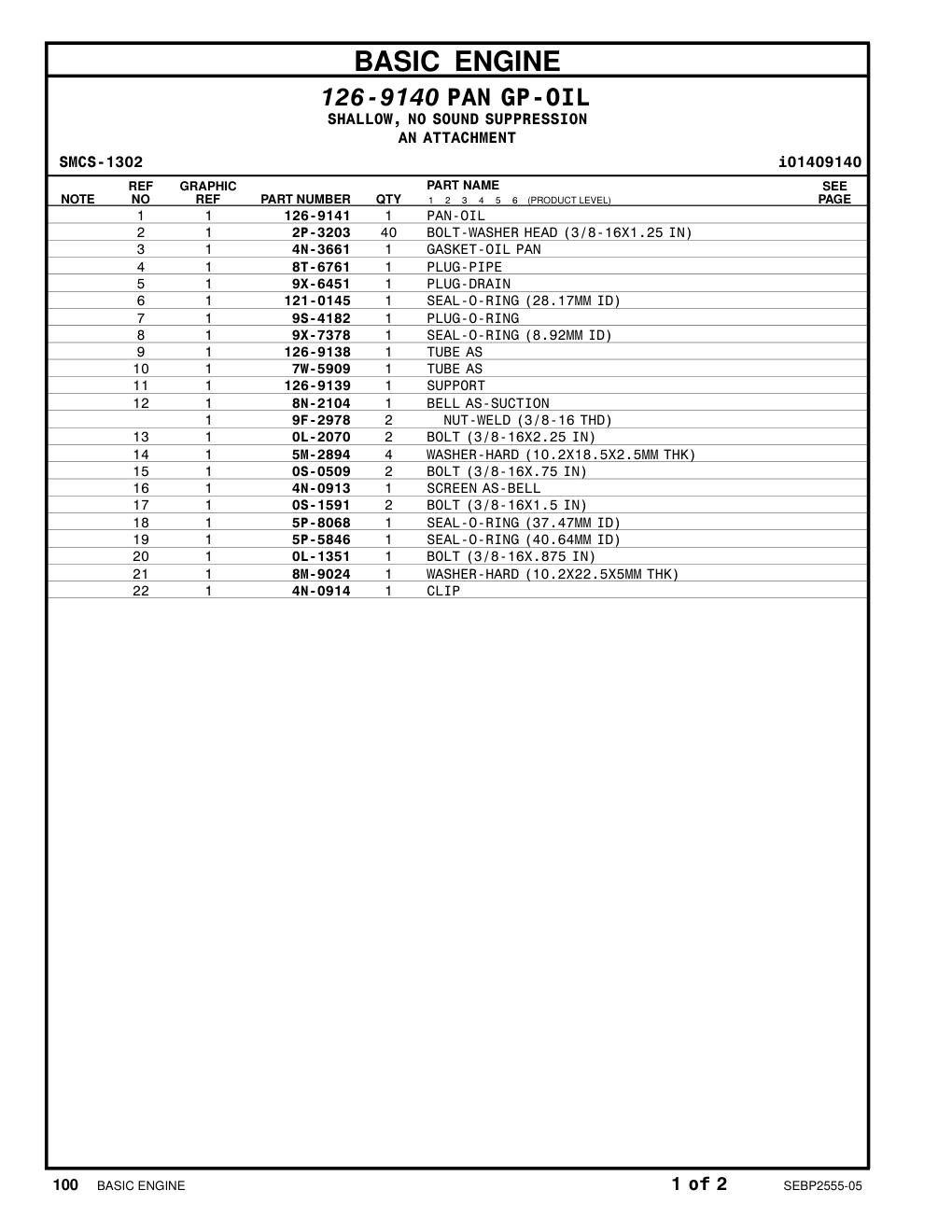 126-9138 TUBE AS CAT parts manual diagram