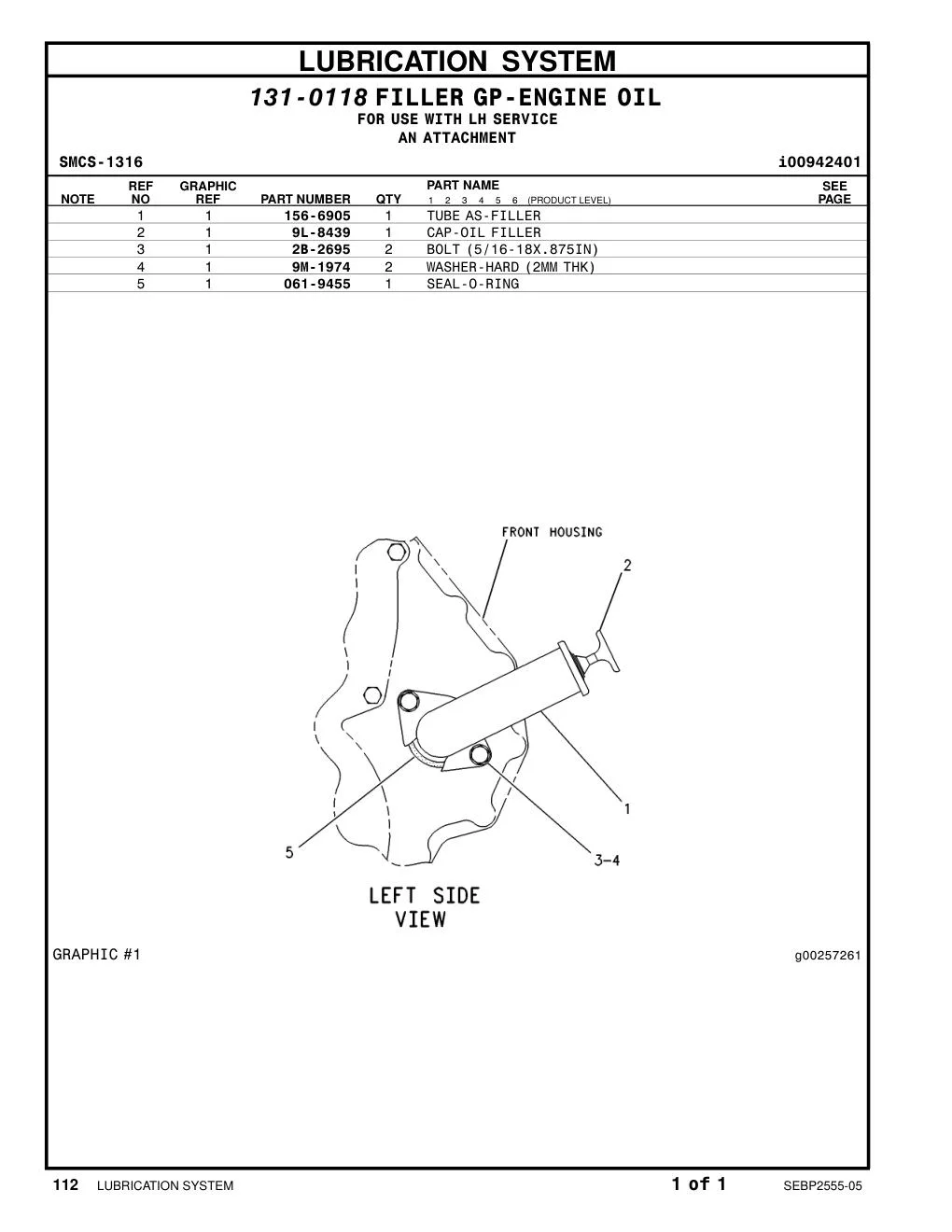 156-6905 - TUBE AS-FILLER