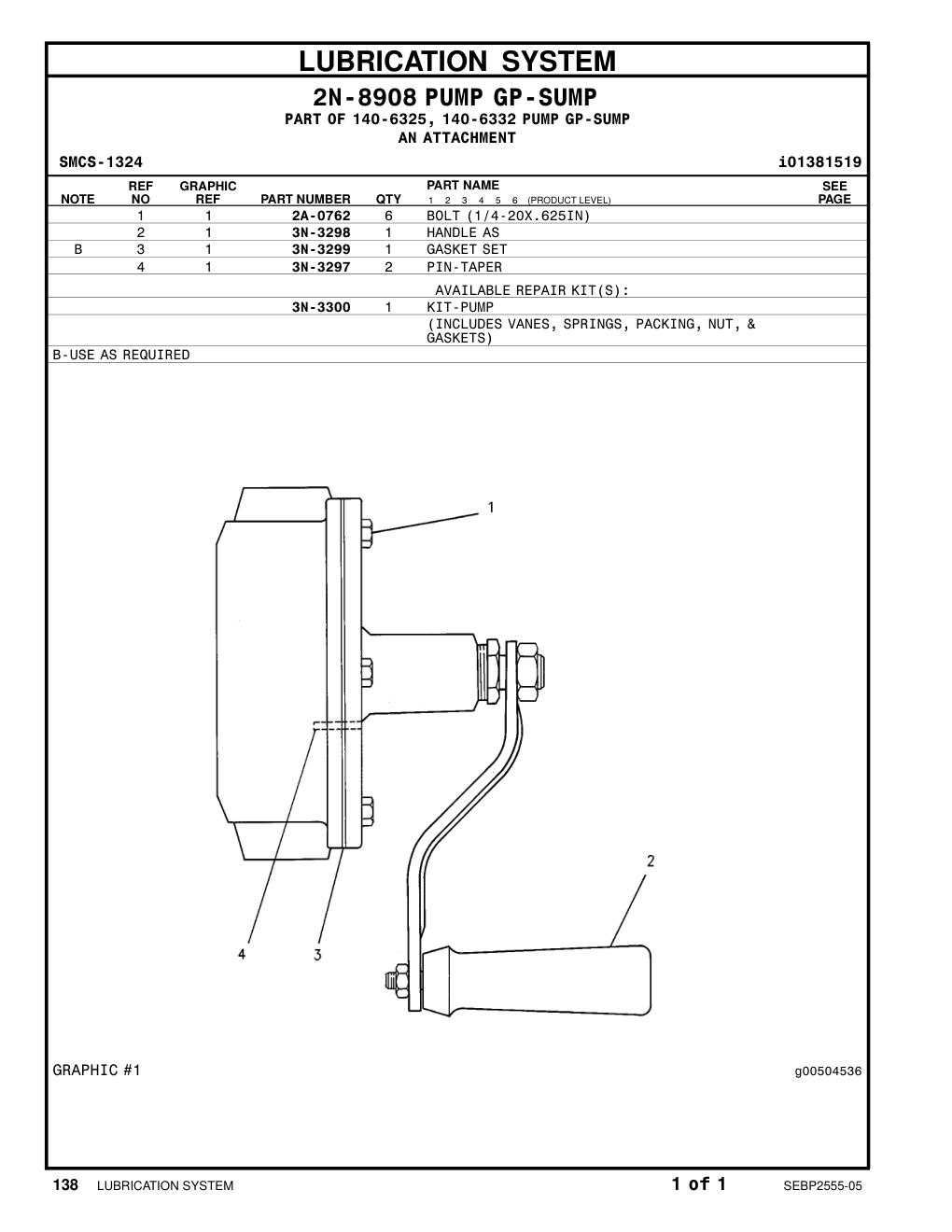 3N-3299 GASKET SET (INCLUDES 4 GASKETS) CAT parts manual diagram