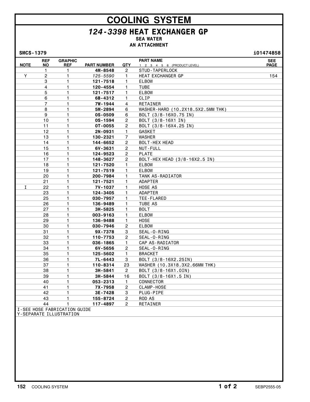 136-9488 HOSE CAT parts manual diagram