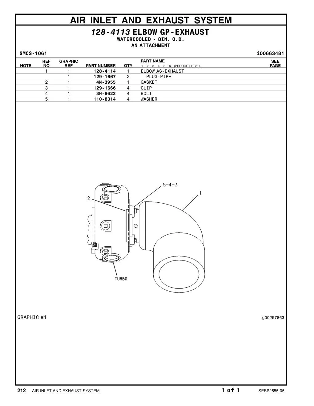 129-1666 CLIP CAT parts manual diagram
