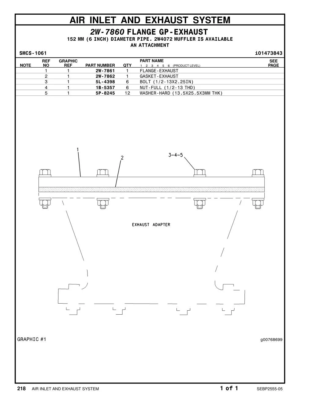 5L-4398 - BOLT (1/2-13X2.25IN)