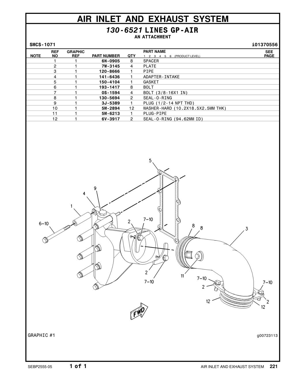 130-5694 SEAL-O-RING CAT parts manual diagram