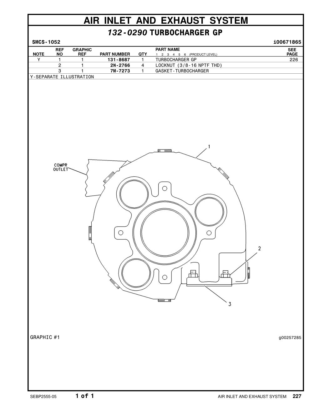 131-8687 - TURBOCHARGER GP