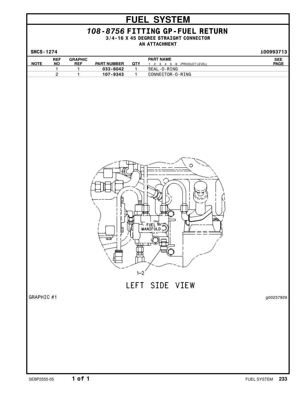 107-9343 CONNECTOR CAT parts manual diagram