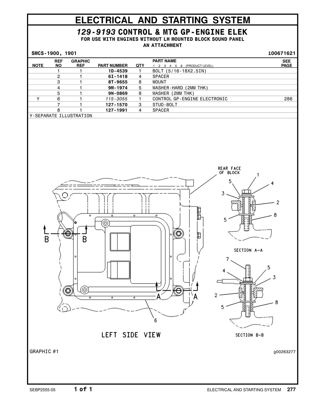 6I-1418 SPACER (8.2X12.7X28.7-MM THK) CAT parts manual diagram
