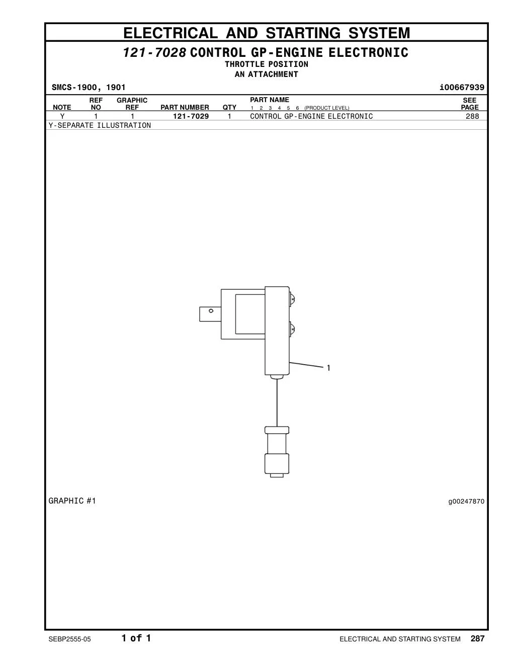 121-7029 - CONTROL GP-ENGINE ELECTRONIC