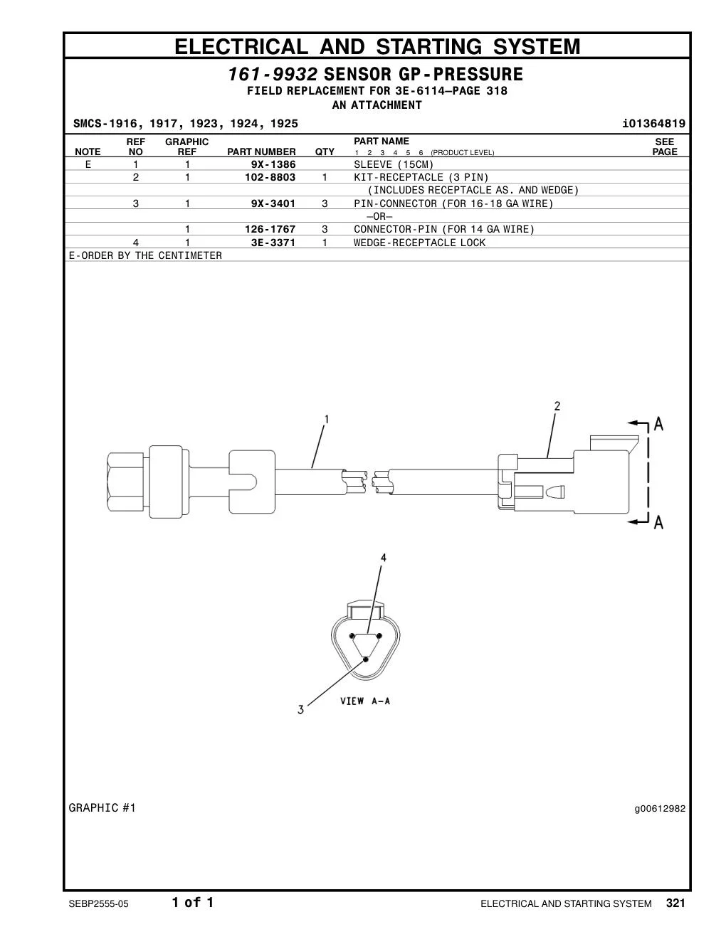 126-1767 - CONNECTOR-PIN (FOR 14 GA WIRE)