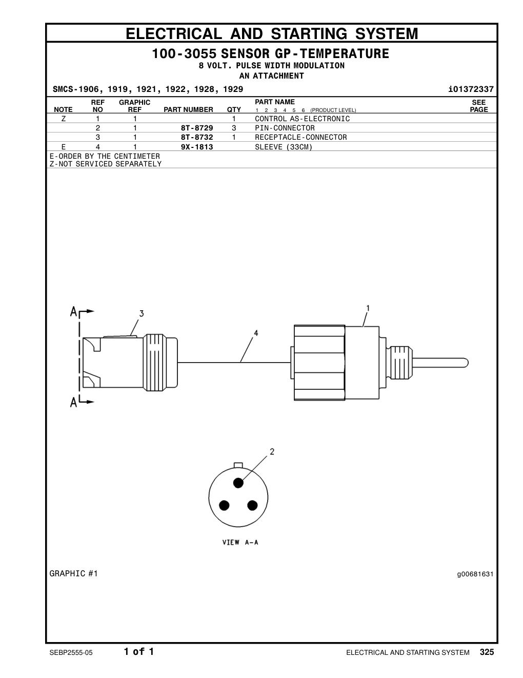 8T-8732 - RECEPTACLE (3-PIN)