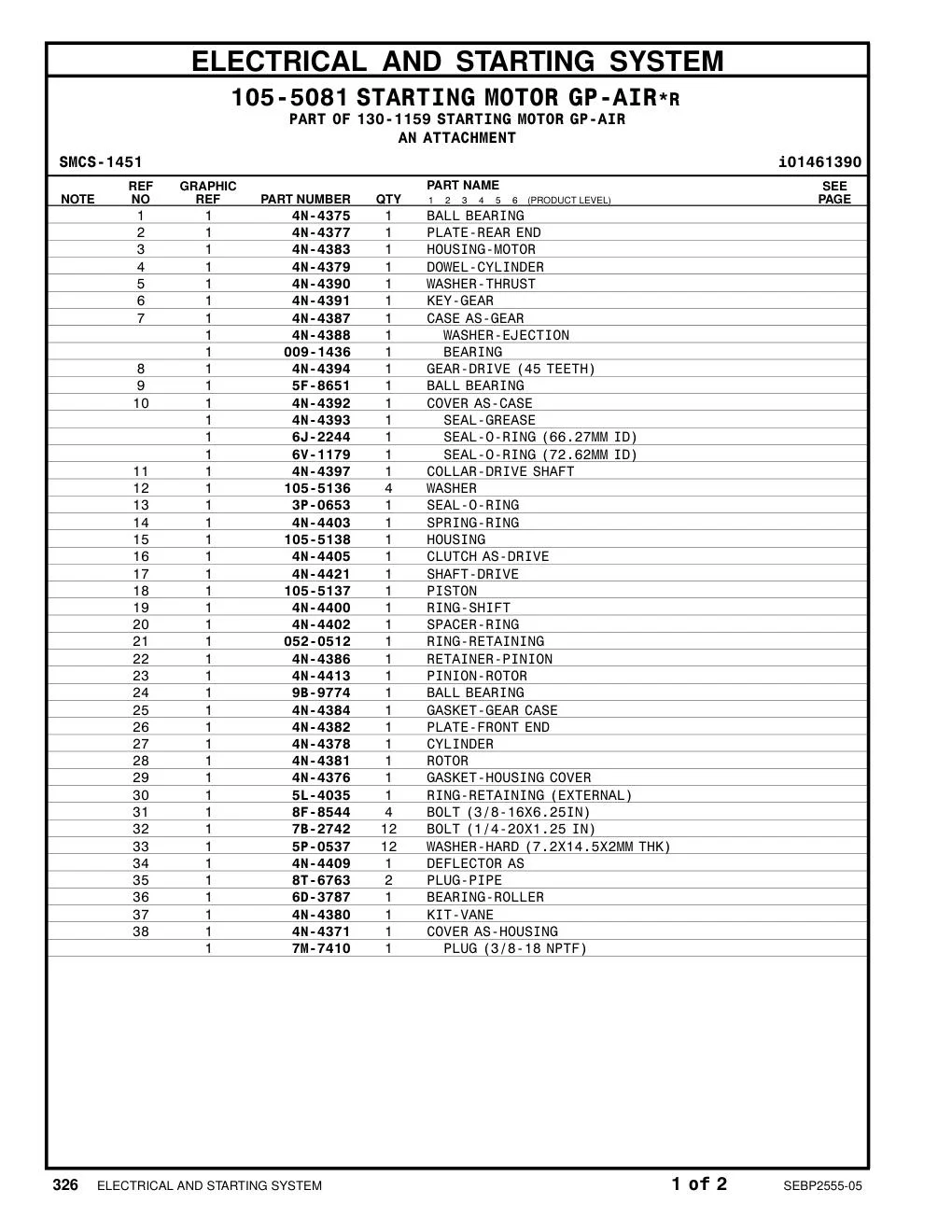 4N-4405 CLUTCH AS-DRIVE CAT parts manual diagram