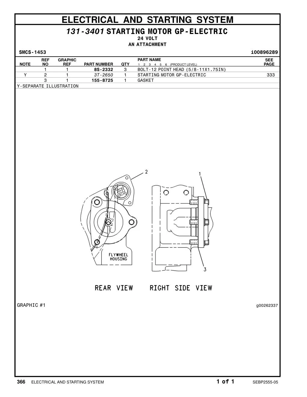 3T-2650 - STARTING MOTOR GP-ELECTRIC