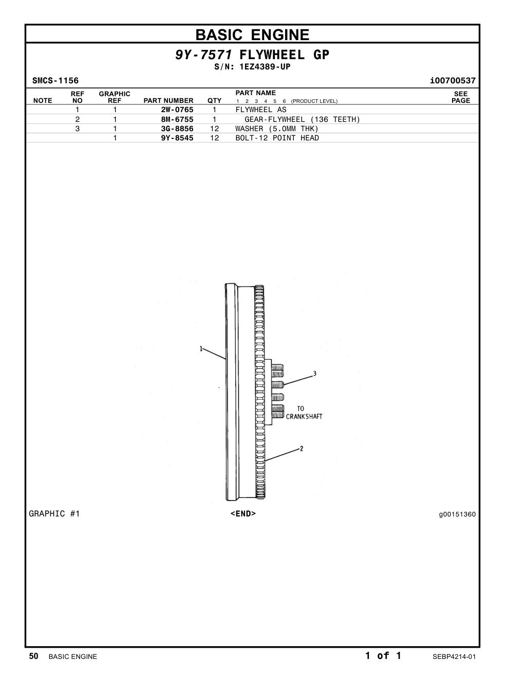 3G-8856 WASHER (17X30X5-MM THK) · S/N 1EZ4389-UP CAT parts manual diagram