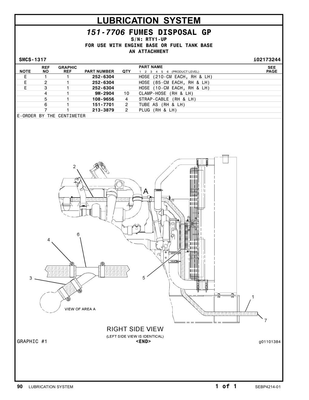108-9656 STRAP-CABLE · S/N RTY1-UP CAT parts manual diagram