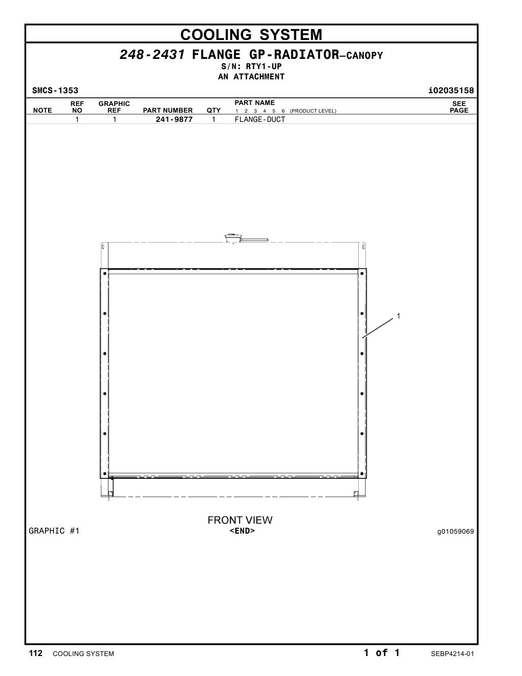 241-9877 - FLANGE-DUCT
