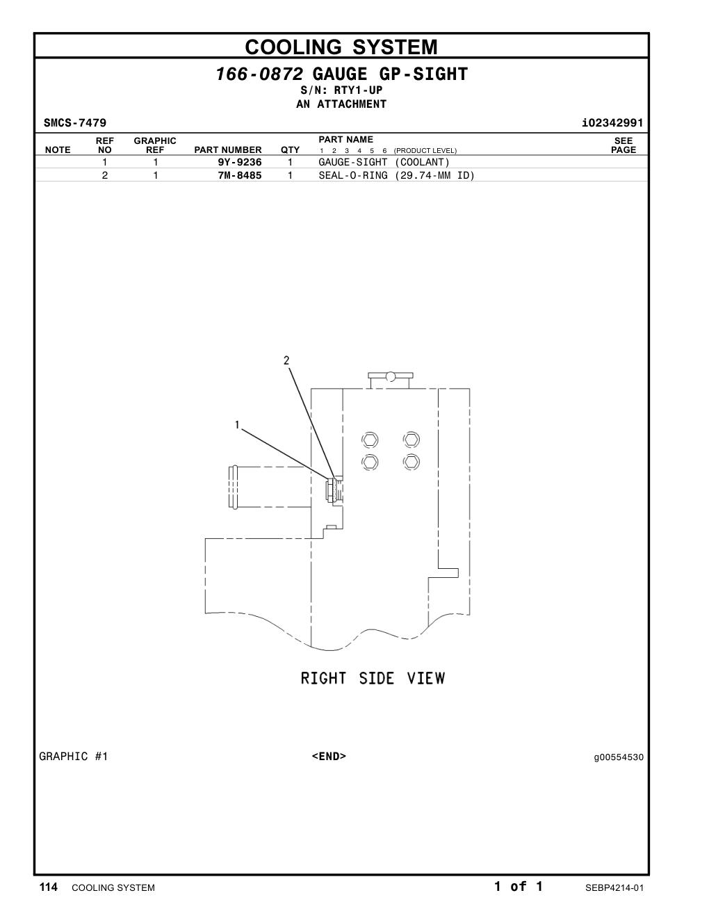 7M-8485 - SEAL-O-RING (ID=29.74mm)