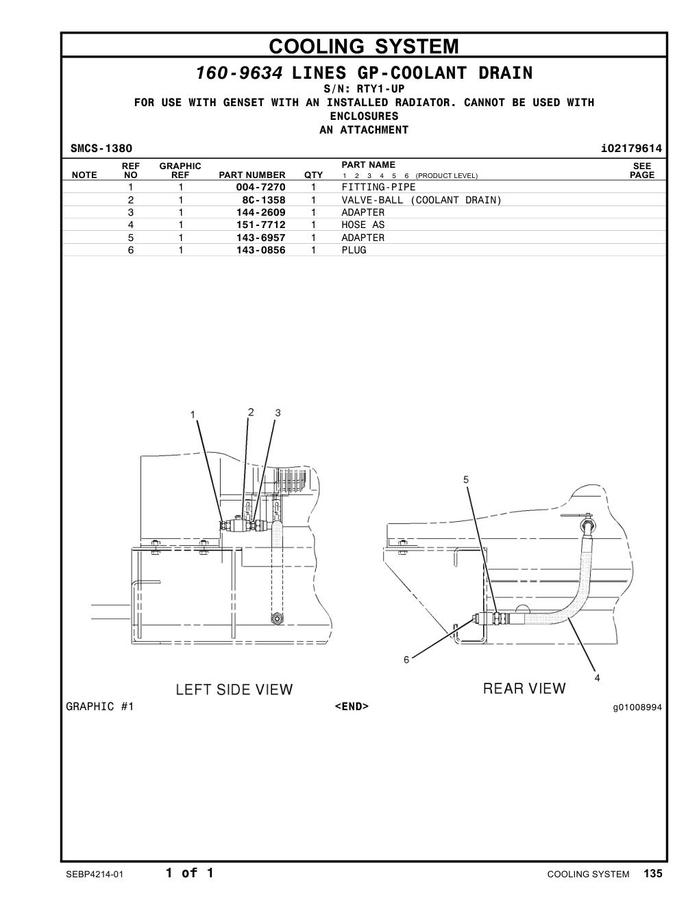 151-7712 HOSE AS · S/N RTY1-UP CAT parts manual diagram