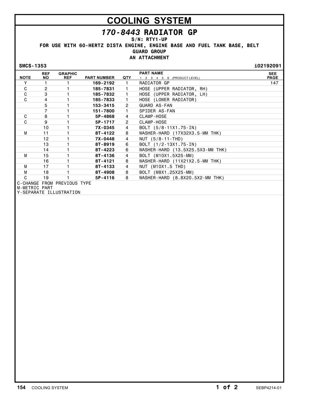 151-7800 SPIDER AS-FAN · S/N RTY1-UP CAT parts manual diagram