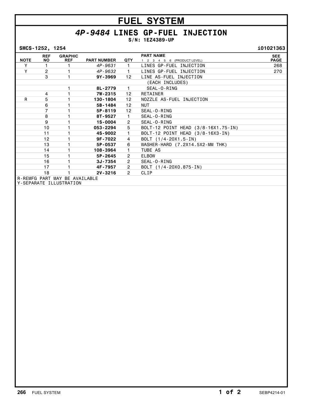 1S-0004 SEAL-O-RING · S/N 1EZ4389-UP CAT parts manual diagram